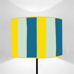 Paralume cilindro Righe Turquoise and green