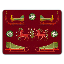 Alpi Slitte Bordeaux Sottopiatto Rettangolare