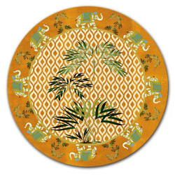 Ceylon Elefanti Sottobicchiere Rotondo - Ø cm 9,5