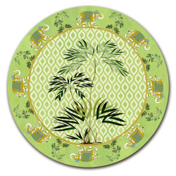 Ceylon Elefanti Sottobicchiere Rotondo - Ø cm 9,5