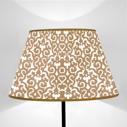 Paralume tronco di cono Arabesco Tortora