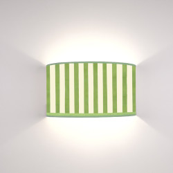 Ventola Geo Righe Verdi su fondo Crema