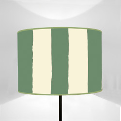 Paralume cilindro Righe Verde-Crema