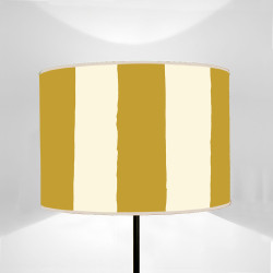 Paralume cilindro Righe Senape