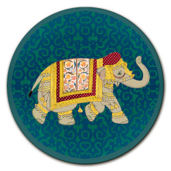 Elephanta Elefanti Sottobicchiere Rotondo - Ø cm 9,5