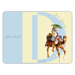 Alphabet Sottopiatto Rettangolare Lettera D