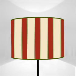 Paralume cilindro Parati Righe Rosso Scuro e Verde