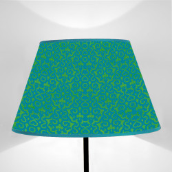 Paralume tronco di cono Arabesco Peacock e Verde