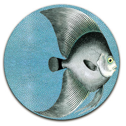 Shagreen Pesci Sottopiatto Rotondo – Ø cm 34 e 39