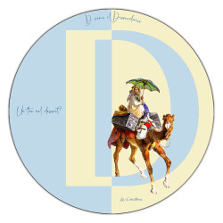 Alphabet Centrotavola Lettera D - Ø cm 16 - 20 - 20 cm