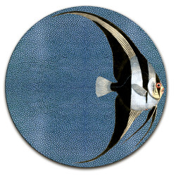 Shagreen Pesci Sottobicchiere Rotondo - Ø cm 9,5