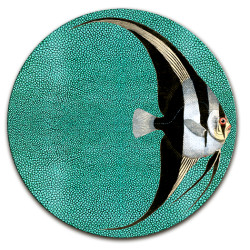 Shagreen Pesci Sottobicchiere Rotondo - Ø cm 9,5