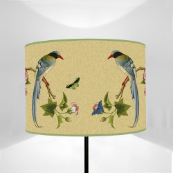 Paralume cilindro Fauna Uccelli Mug fondo Spugnato