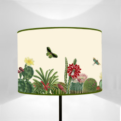 Paralume cilindro Flora Cactus con Insetti