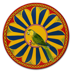 Linosa Pappagalli Centrotavola modello 04 - Ø cm 16 - 20 - 20 cm