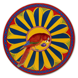 Linosa Pappagalli SOTTOBOTTIGLIA modello 03 - Ø cm 16 - 20 - 16 cm