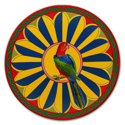 Linosa Pappagalli Centrotavola modello 02 - Ø cm 16 - 20 - 20 cm