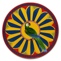 Linosa Pappagalli Sottopiatto Rotondo Modello 01 - Ø cm 34 e 39