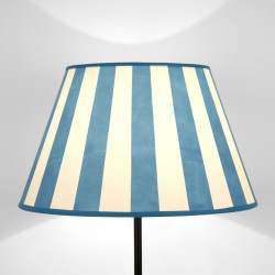 Paralume tronco di cono Righe Blu Peacock