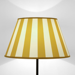 Paralume tronco di cono Righe Senape