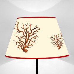 Paralume tronco di cono Mare Coralli fondo Crema