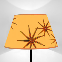 Paralume tronco di cono Mare Stelle Marine fondo Giallo