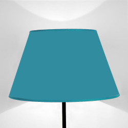 Lampshade truncated cone solid color Turquoise