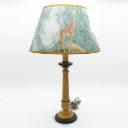 Wooden lamp base entirely handmade