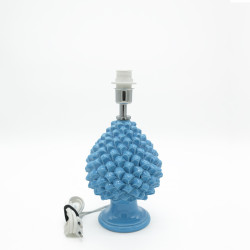 Base lampada Pigna Turchese. Realizzata interamente a mano in ceramica