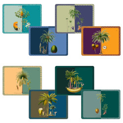 Collezione completa "Las Palmas" - 8 Sottopiatti rettangolari