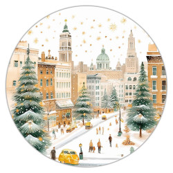 Natale in Città Sottobicchiere modello 05