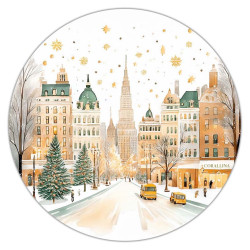 Natale in Città Sottobicchiere modello 08