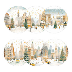 Collezione Completa Natale in Città - 6 Sottopiatti