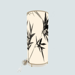 Flora Flores Bamboo Tube Lamp with Clear Background