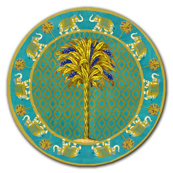 Sumba Elefanti Sottobicchiere Rotondo- Ø cm 9,5