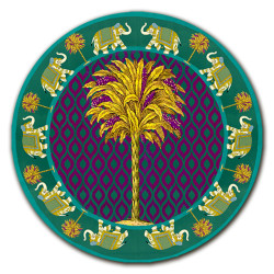 Sumba Elefanti Sottobicchiere Rotondo- Ø cm 9,5