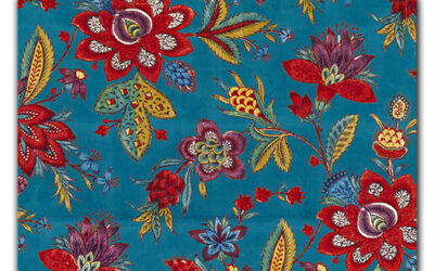 Indienne, Corallina’s homage to the ancient tradition of Indian fabric.
